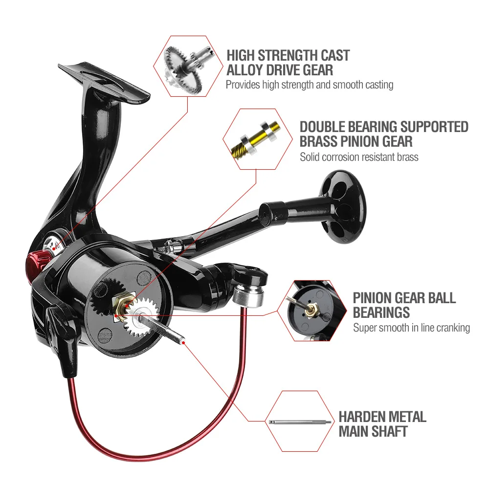 

DONQL Fishing Reel All Metal Spool Spinning Reel 13 BB Wheels Stainless Steel Main Shaft Fishing Coil Carp Fishing Tackle