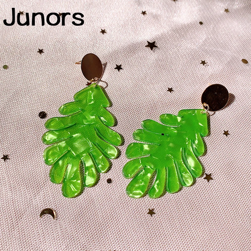 Винтажные богемные большие акриловые серьги в виде листьев для женщин