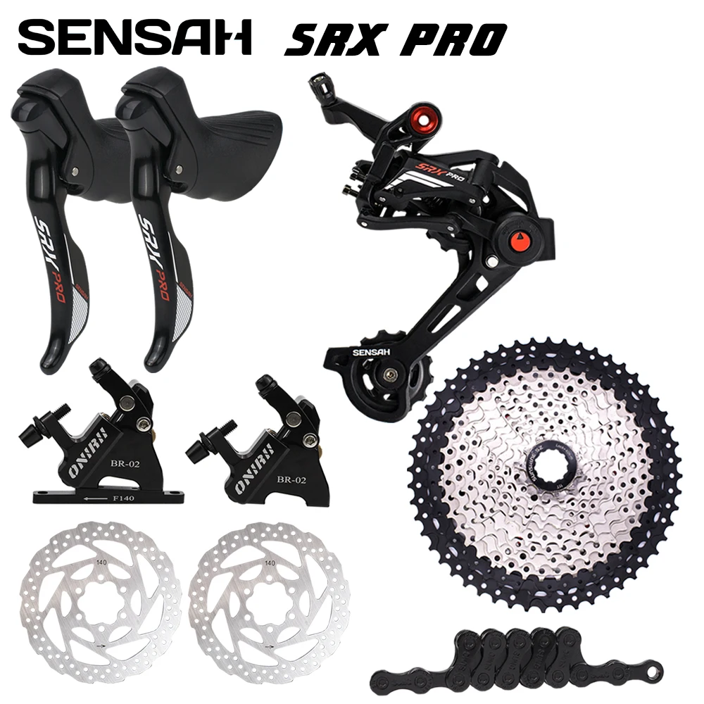 

1 скоростной кабель SENSAH SRX PRO 1x1, гидравлический дисковый тормоз, групповой набор, переключатель передач для велосипеда, переключатели, кассе...