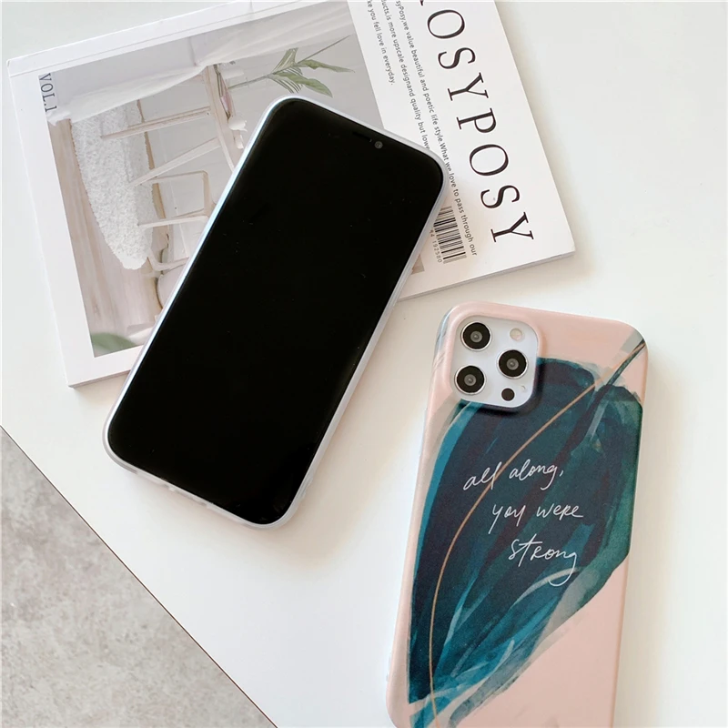 Matte Cartoon Graffiti Phone Case For iPhone 11 Pro Max XS Max 7 8 Plus 12 Mini XR X SE 2020 12Pro Cute Floral Painting Coque