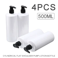 4pcs 500ml plastic liquid soap dispenser pump refillable empty bottle shower gel hand soap detergent container