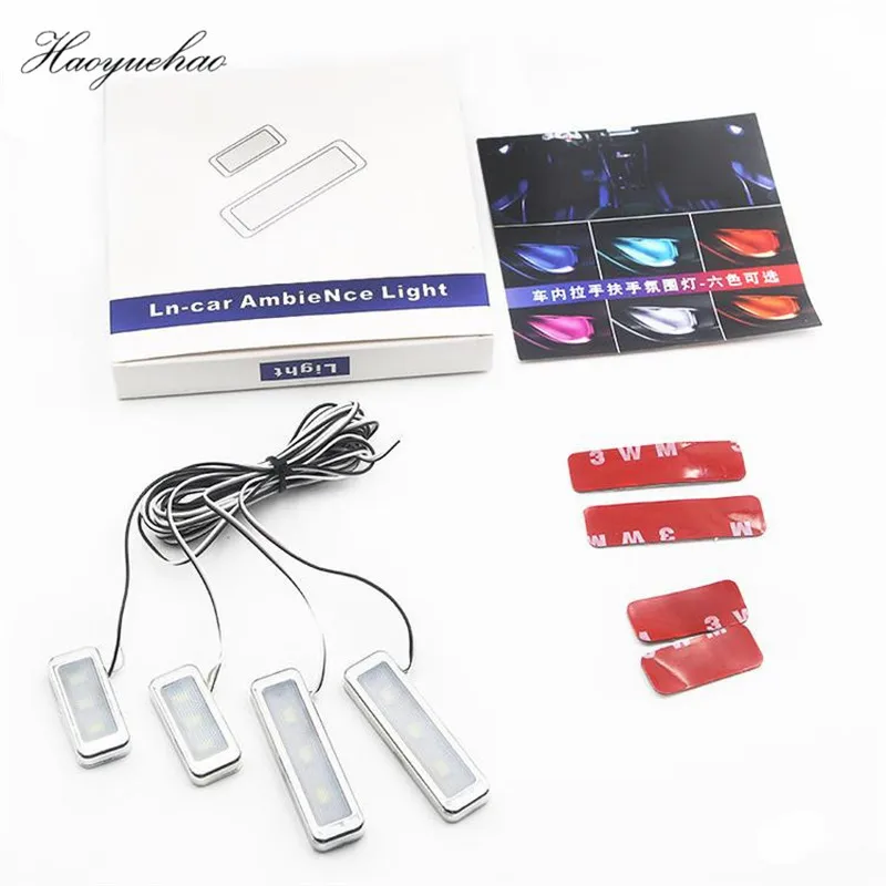 Универсальные Декоративные лампы для авто атмосферные внутренний подлокотник