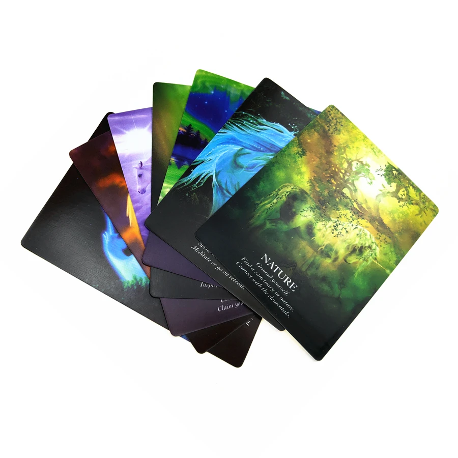 Карты с изображением единорога карты ораклов Таро мифической судьбы гадания для