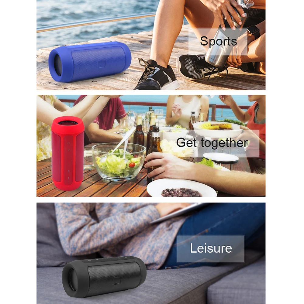 Беспроводная портативная Bluetooth колонка уличный сабвуфер с супер басами