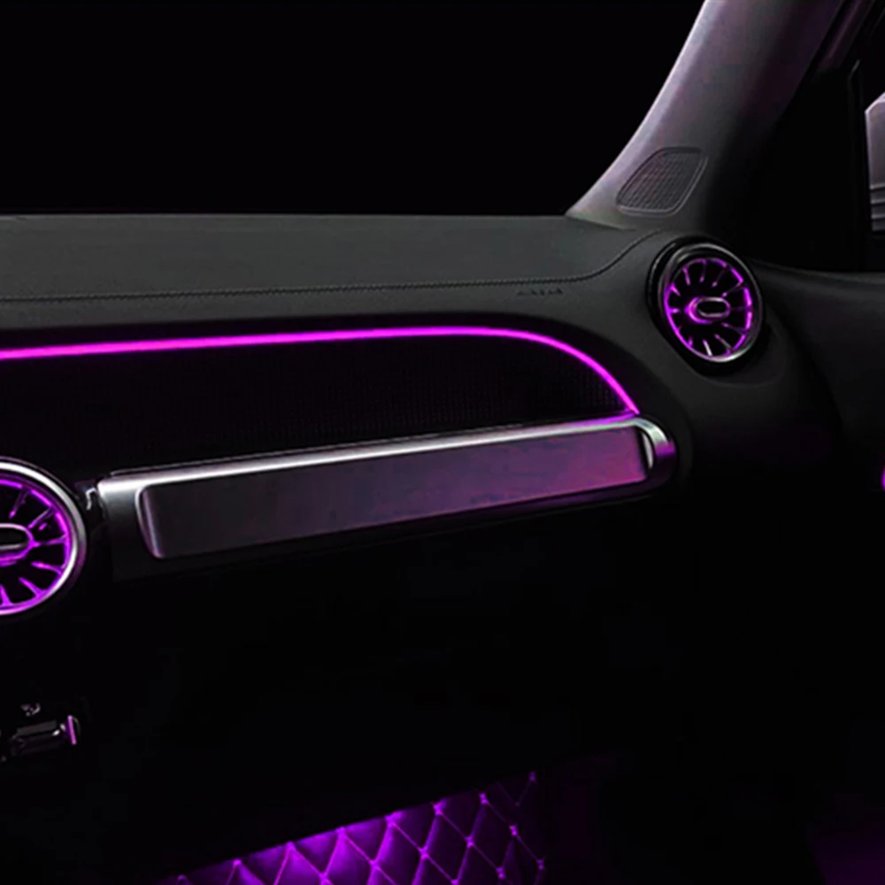 

For mercedex benz GLB class LED air condition vent synchronized with ambient light 64 colours front and real LED air vent