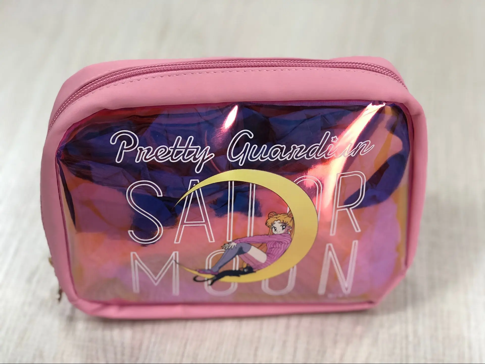Sailor Moon Tsukino Usagi Косплей ПВХ прозрачная сумка на плечо косметический макияж сумки