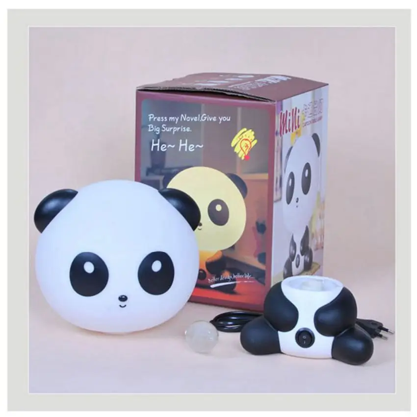 

Cartoon Night light Cute panda bear table desk lamps Children Baby Sleep lamp For Bedroom bedside indoor decoration moon lamp