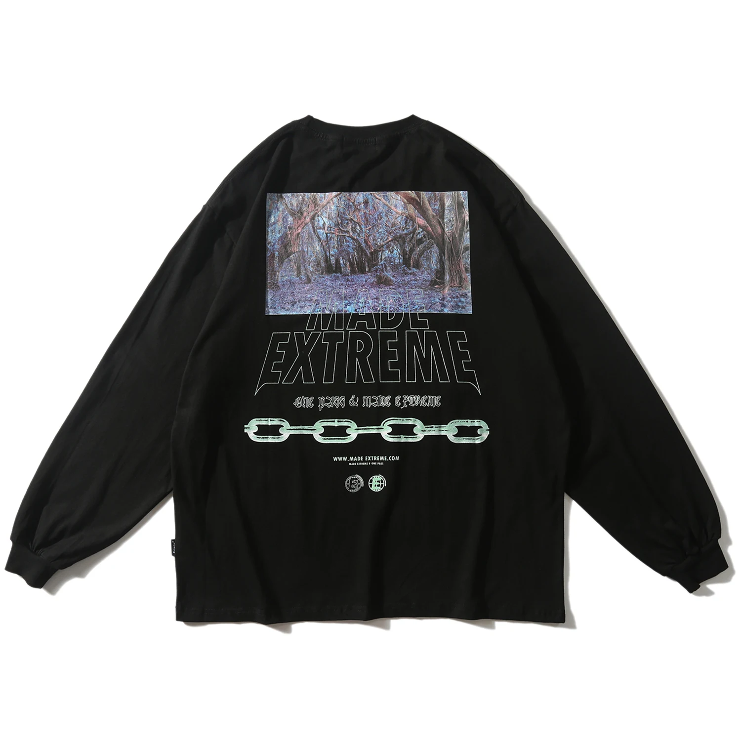 Свитшот мужской с надписью Forest Повседневный в стиле Харадзюку хлопковый пуловер