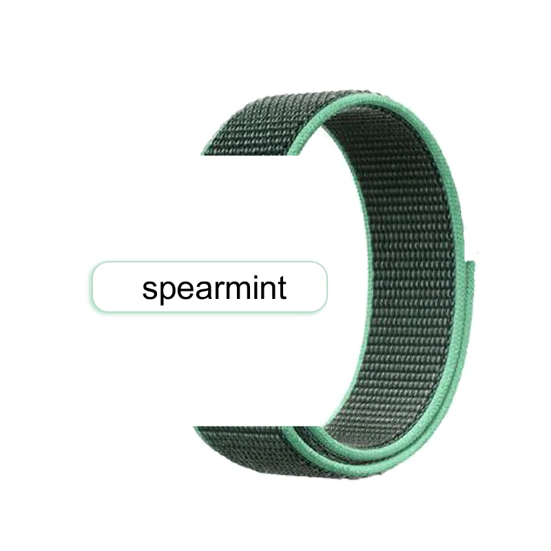 

Spearmint Wristband 40 44 mm Nylon Sport Straps For Apple Watch band 5 4 for iWatch Series 6 5 3 2 1 38 mm 42 mm Bracelet