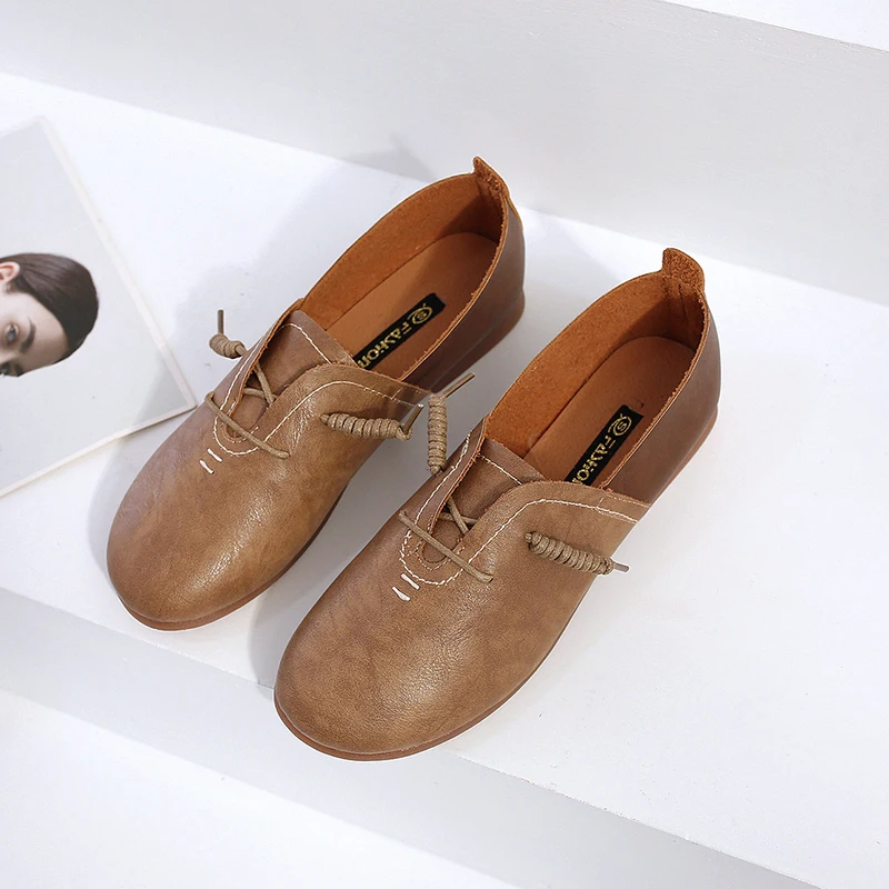 Женские туфли оксфорды на плоской подошве кожаные лоферы с прострочкой Мокасины