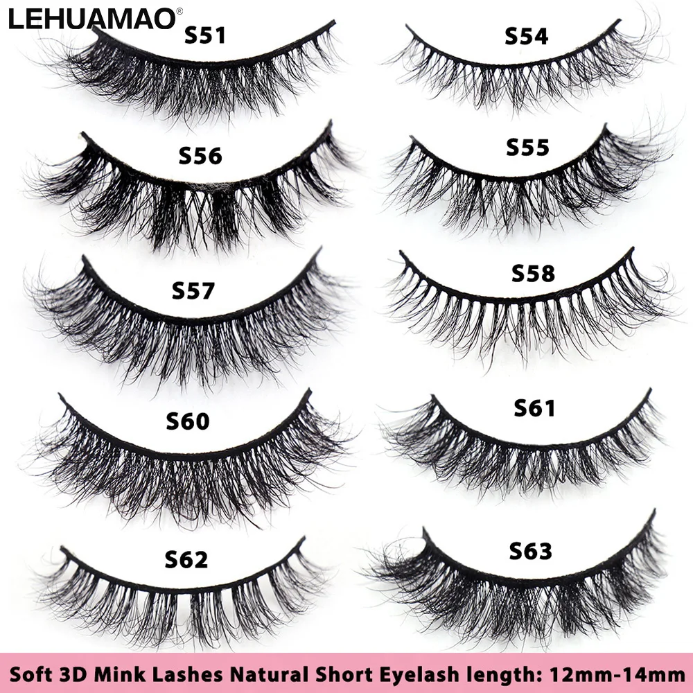 

Mink Lashes Soft Fake Lashes Makeup kit Extension Mink eyelashes Natural long Eyelash Handmade Reusable Eyelashes Maquiagem S51