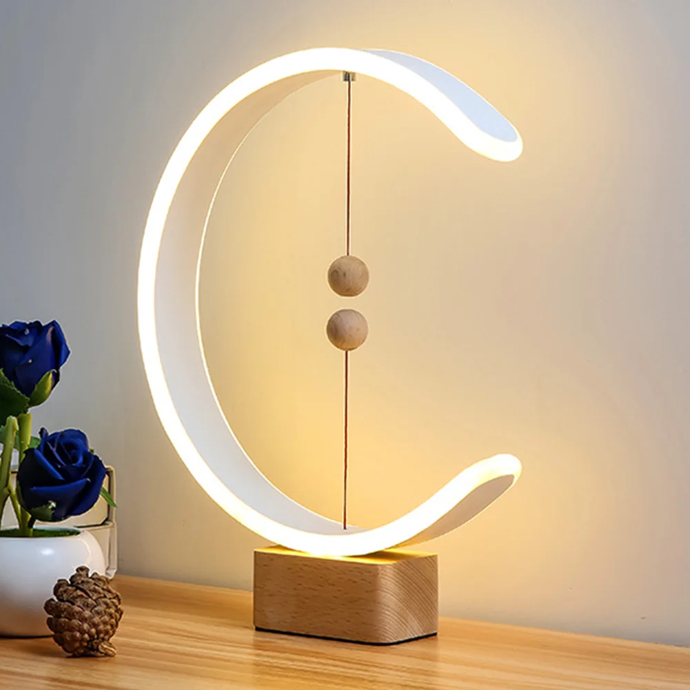 

Balance Lamp Desk Non-Slip Dormitory Home Table Light 3000K LED Decorative Modern Nightlight Magnetic Suspension Study Room