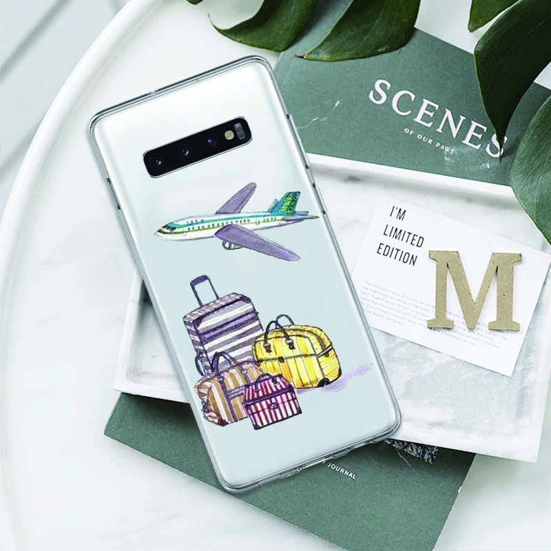 

World Map Travel Just Go Soft Phone Cases For SamsunS20Ultra A51 A71 A10 A30 A50 A70 A80 2019 A6 A72018 Cover