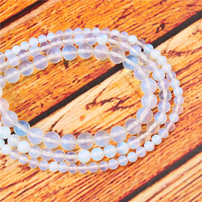 

Opal Natural Stone Bead Round Loose Spaced Beads 15 Inch Strand 4/6/8/10/12mm For Jewelry Making DIY Bracelet