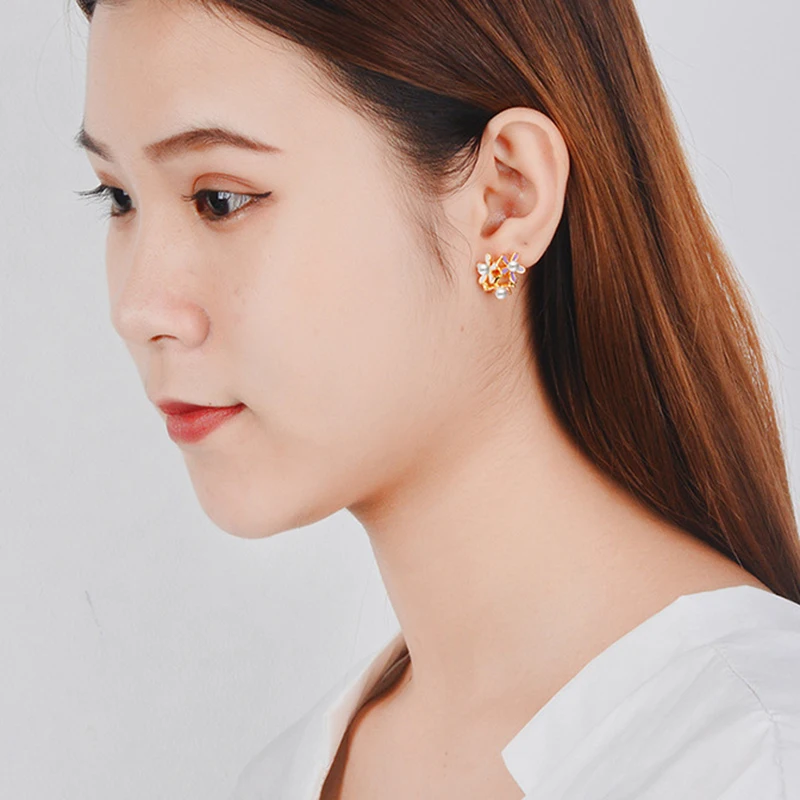 Женские серьги-гвоздики из серебра 925 пробы с жемчугом | Украшения и аксессуары