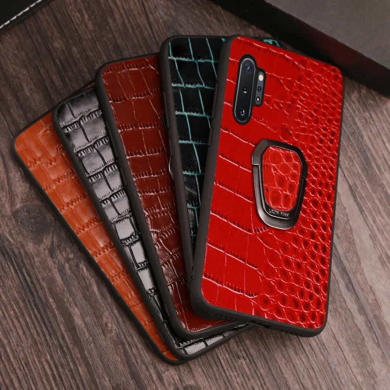 Чехол для Samsung Note 8 9 10 galaxy S7 S8 S9 S10 A5 A7 J5 2017 2018 Plus с крокодиловой текстурой A20 A30 A40 A50 A70