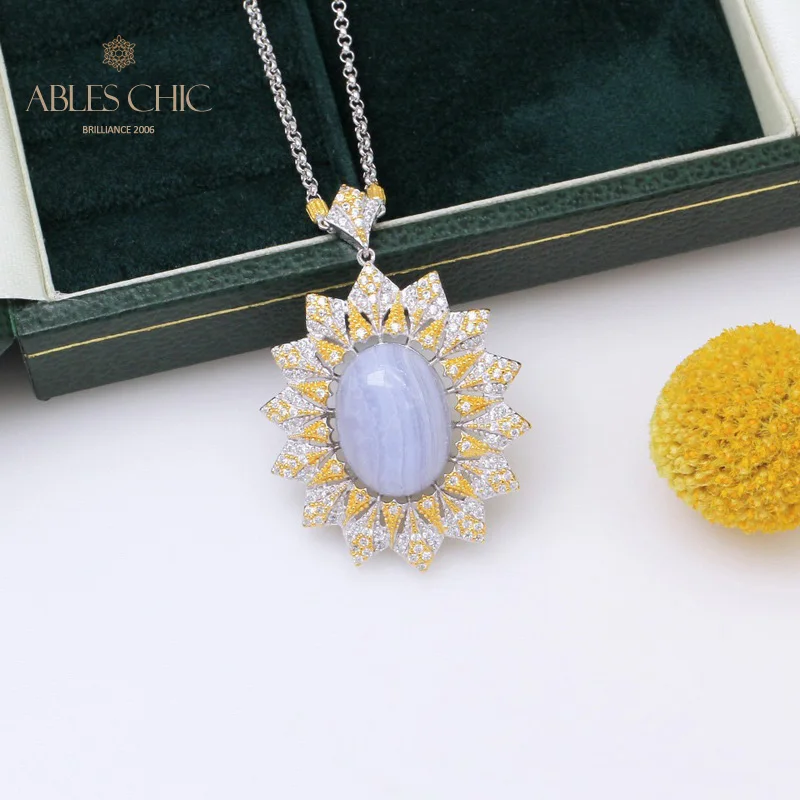 Ренессанс овальный камень 925 сплошная серебряная подвеска Королевский