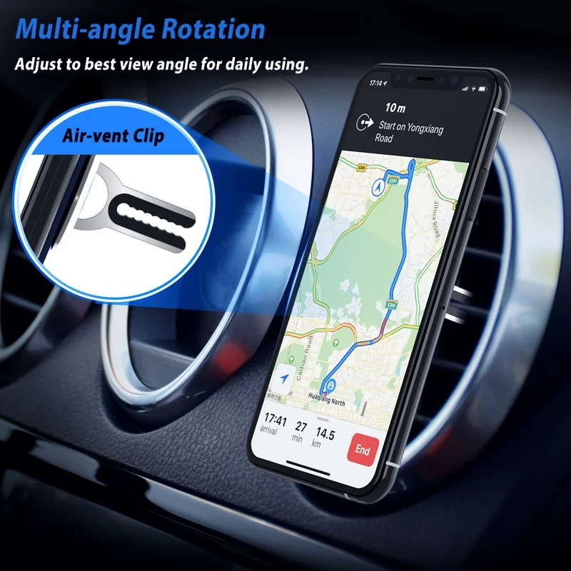 

360 Degree Ring Holder Phone Stand Universal Multipurpose Mount Car Air Vent Stand Ring Phone Holder
