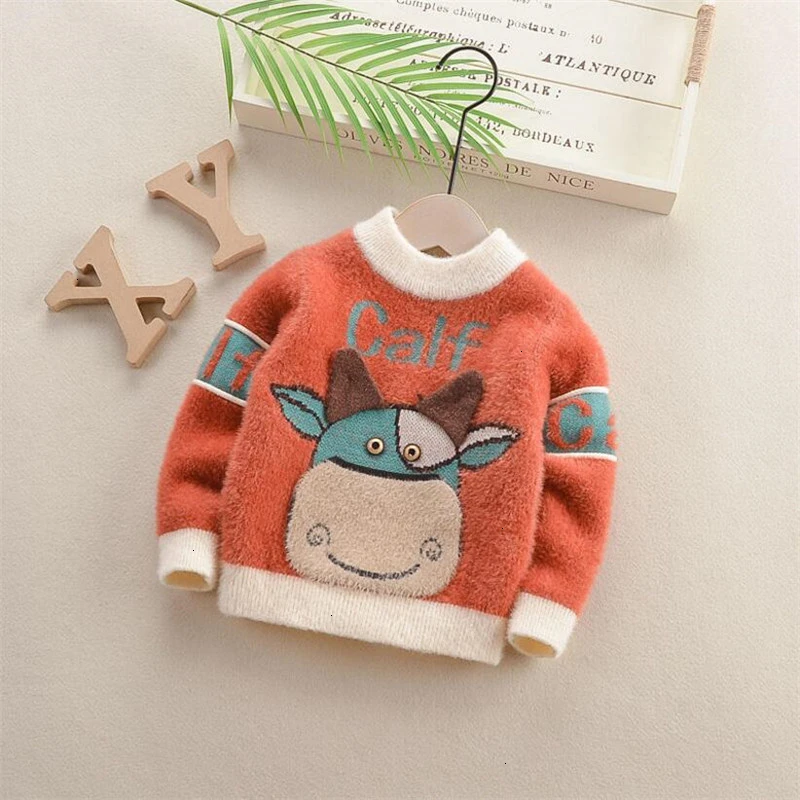 Свитер для мальчиков на осень и весну новый детский хлопковый свитер с милым