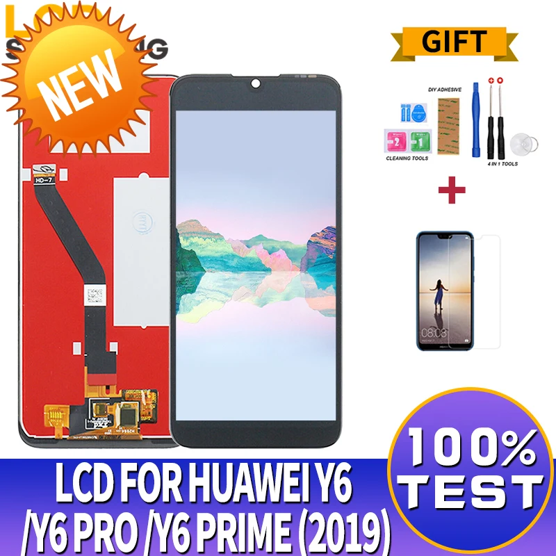 ЖК дисплей 6 09 дюйма для Huawei Y6 Prime 2019 телефона сенсорный экран L21 дигитайзер в сборе