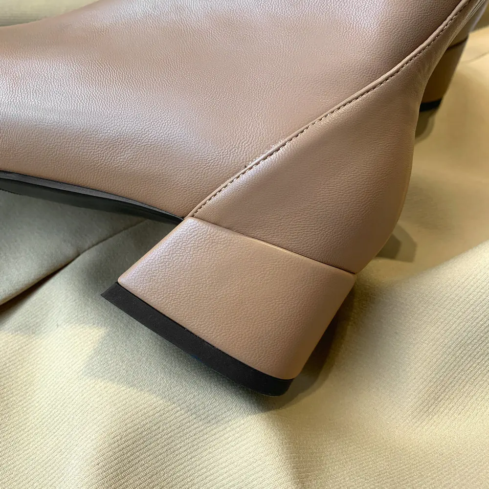 SKLFGXZY New autumn Genuine leather Women boots Ankle Fashion socks and Stretch Women's shoes Size 34-43 | Обувь