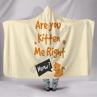 youre kitten me 3d printed hooded blanket adult kids sherpa fleece blanket cuddle offices cold weather gorgeous