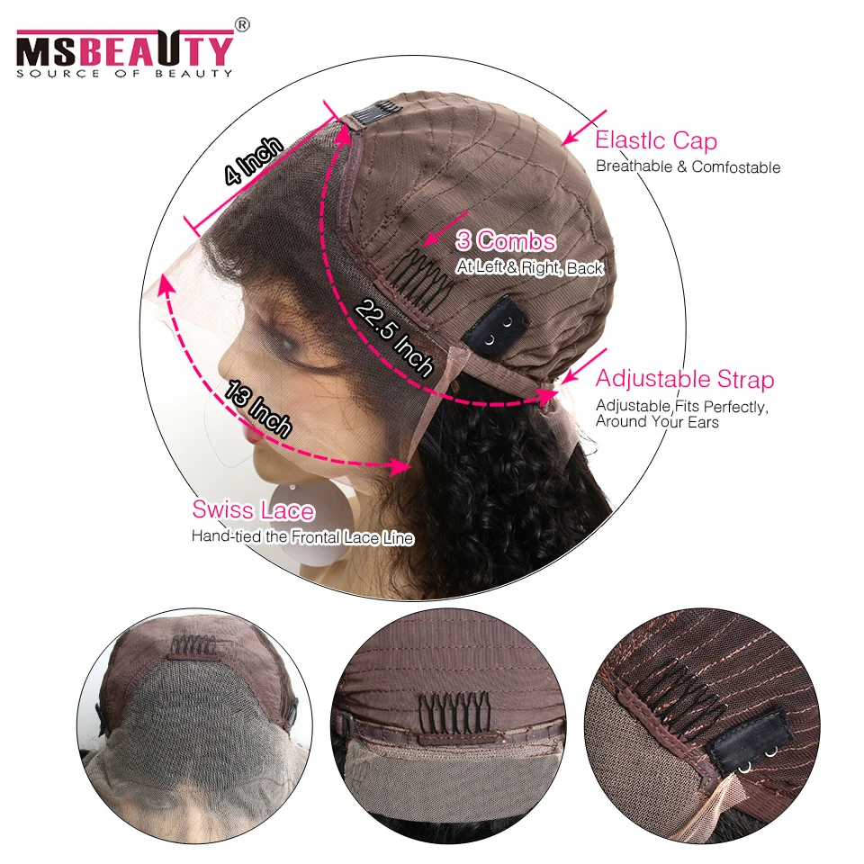 13*4 Синтетические волосы на кружеве человеческих волос парики средней