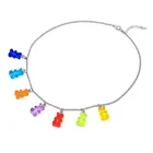 Модное разноцветное индивидуальное изысканное ожерелье из смолы карамельных цветов, медальон в виде медведя Ожерелье щедрые милые ювелирные изделия для женщин