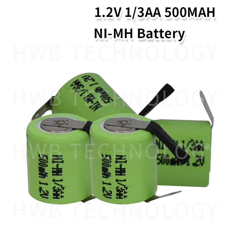 KX Оригинальный Новый 1 2 В 1/3AA 500 мАч Ni MH 1/3 AA аккумулятор с Pins бесплатная доставка 4