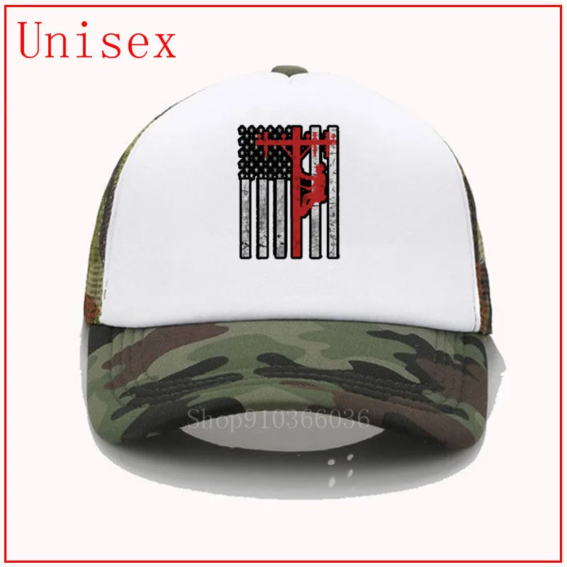 american lineman hats mens hat baseball for women cross ponytail caps Gorras Cap trucker men | Аксессуары для одежды