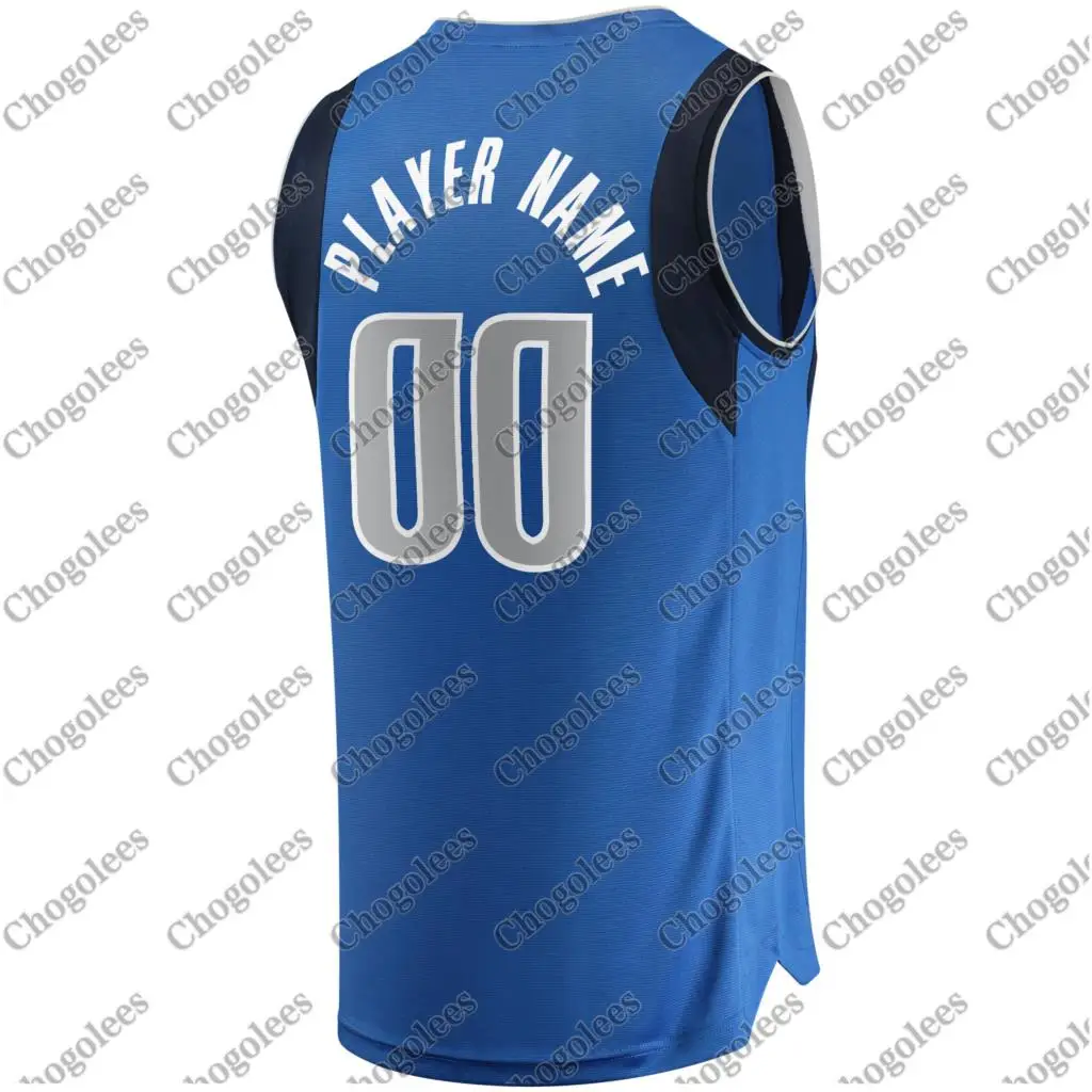 

Men Basketball Jersey Dallas Branded Fast Break Custom Jersey Blue Icon Edition