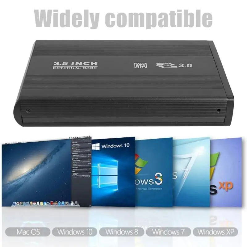 3 5 дюймовый жесткий диск чехол SATA к USB3.0 алюминиевый сплав HDD коробка внешний