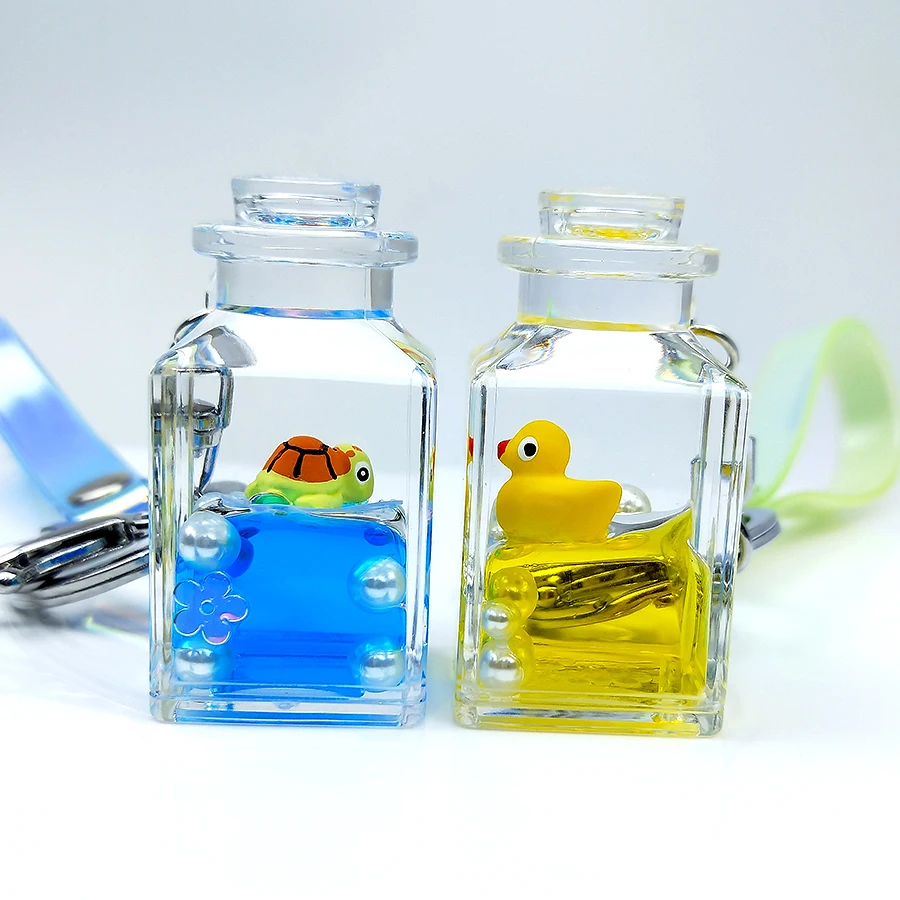 Брелок для ключей с жидкостью потока акриловый брелок зыбучим песком блестящие