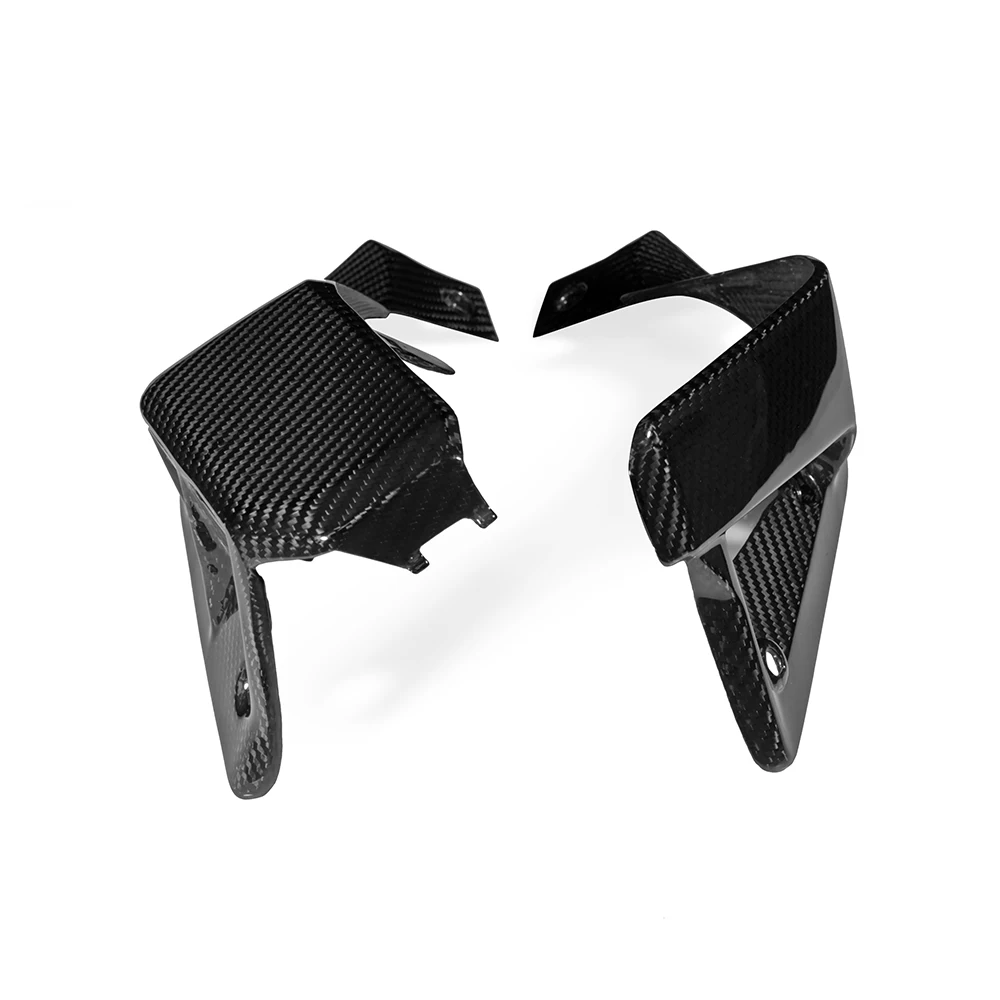 100% углеродное волокно мотоциклетный радиатор боковая крышка глянцевый Cafe Racer