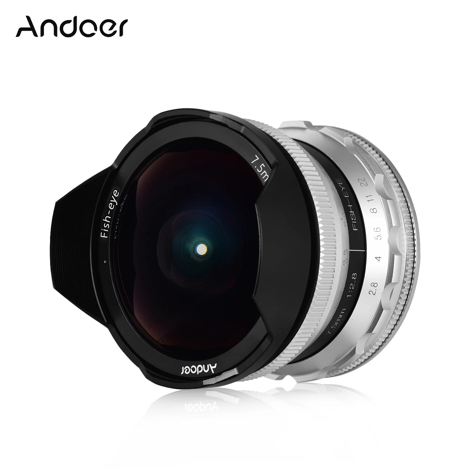 Объектив Andoer 7 5 мм F2.8 с ручной фокусировкой объектив рыбий глаз Большая диафрагма