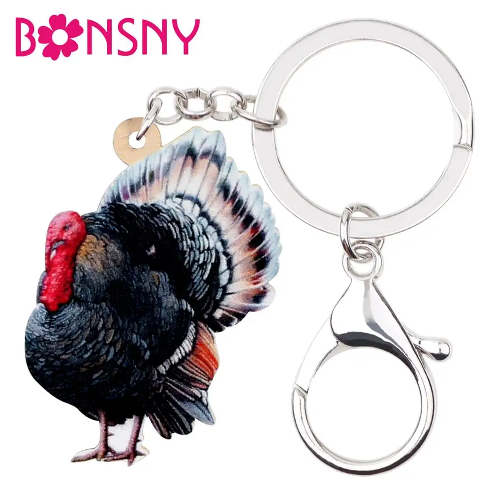 Bonsny Акриловая Рождественская черная индейка курица петух искусственная Сумочка