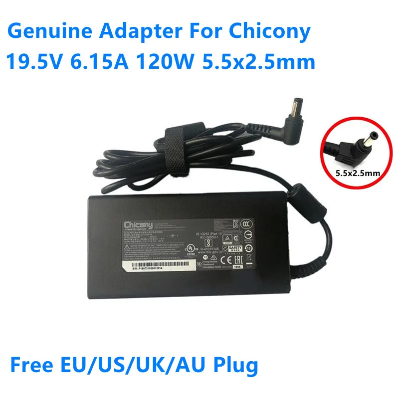 Оригинальное тонкое зарядное устройство для ноутбука MSI GE72 GP62 GE60 GE70 120 Вт 19 5 в а