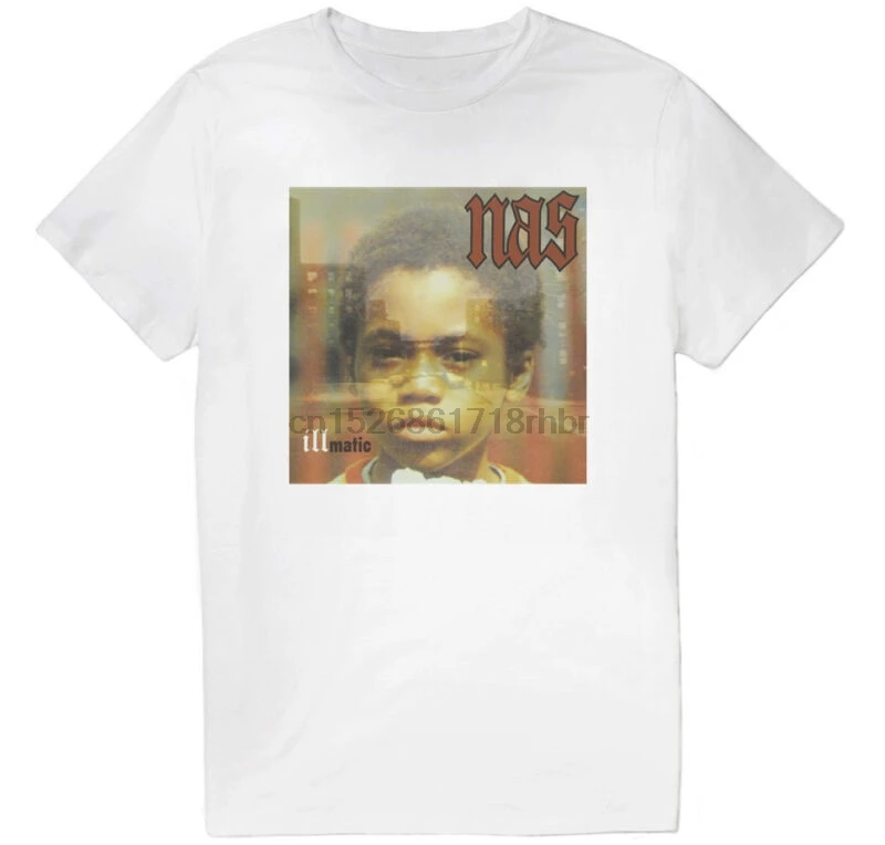 NAS Illmatic хип-хоп Мужская белая графическая футболка Новинка! Размеры s и m L XL XXL 3XL 4XL