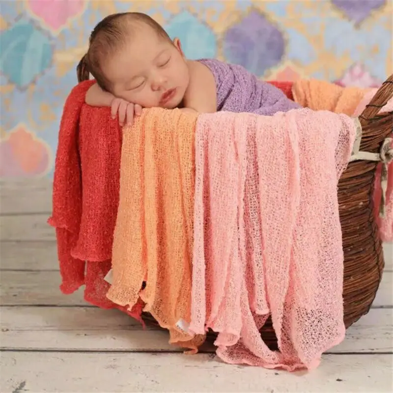 40*150 см новорожденный стрейч вязать обертывание фотография Nubble wrap s реквизит для