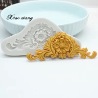 flower european lace silicone mold for baking border fondant cake molds soap chocolate mould for the kitchen baking fm788