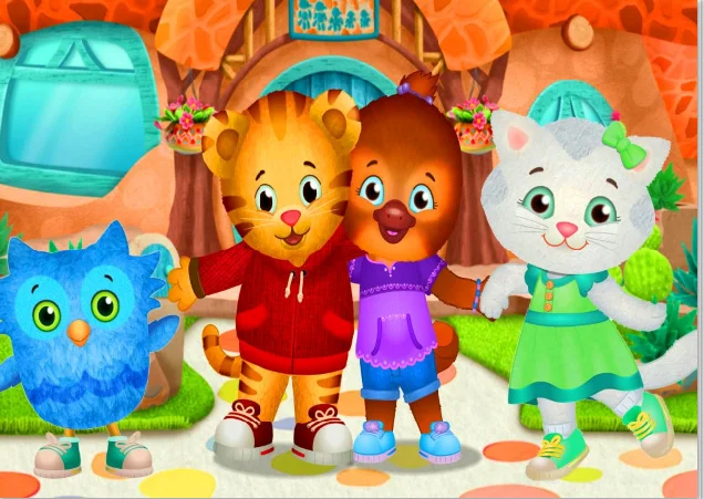 7x5 футов Даниэль Тигр район зеленый сад дом пользовательский фото студия фон