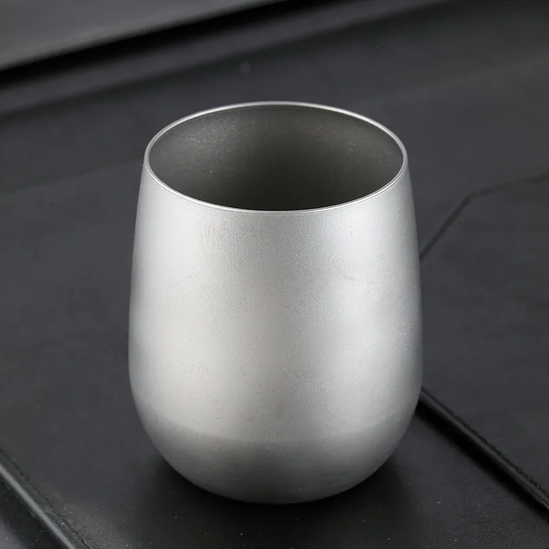 

Outdoor Pure Titanium Double Wall Light Weight Water Bottle Japanese Style Teacup Single Master Kung Fu Tea Cup 120ML Ta8731f