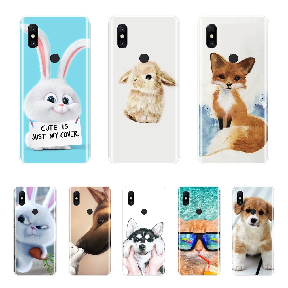Милые чехлы для телефонов с животным узором Xiaomi Mi Max 3 2 1 Мягкий силиконовый чехол