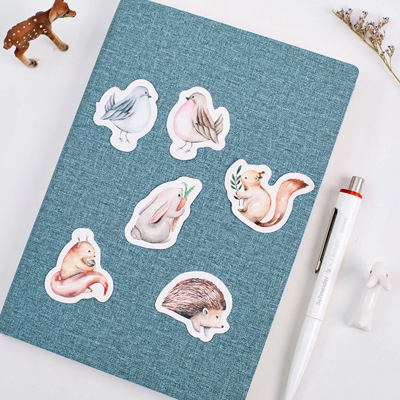 4 кор./лот милый лес декором в виде кролика клей Стикеры s Diy Kawaii wonnyeo