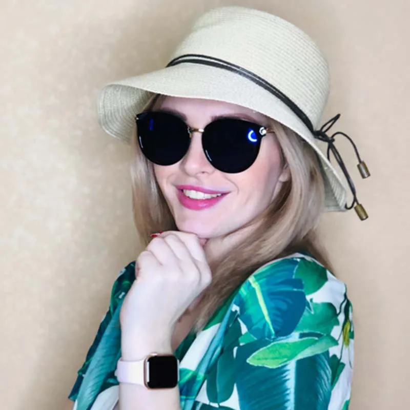 RBRARE 2021 Новые Солнцезащитные очки женские металлические круглые Роскошные