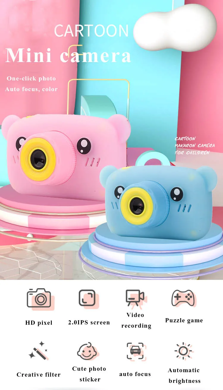 

Mini Children Kids Toys Camera Full HD 1080P Digital Portable Video Photo Camera Child Educational For Game Study Gift Birthday