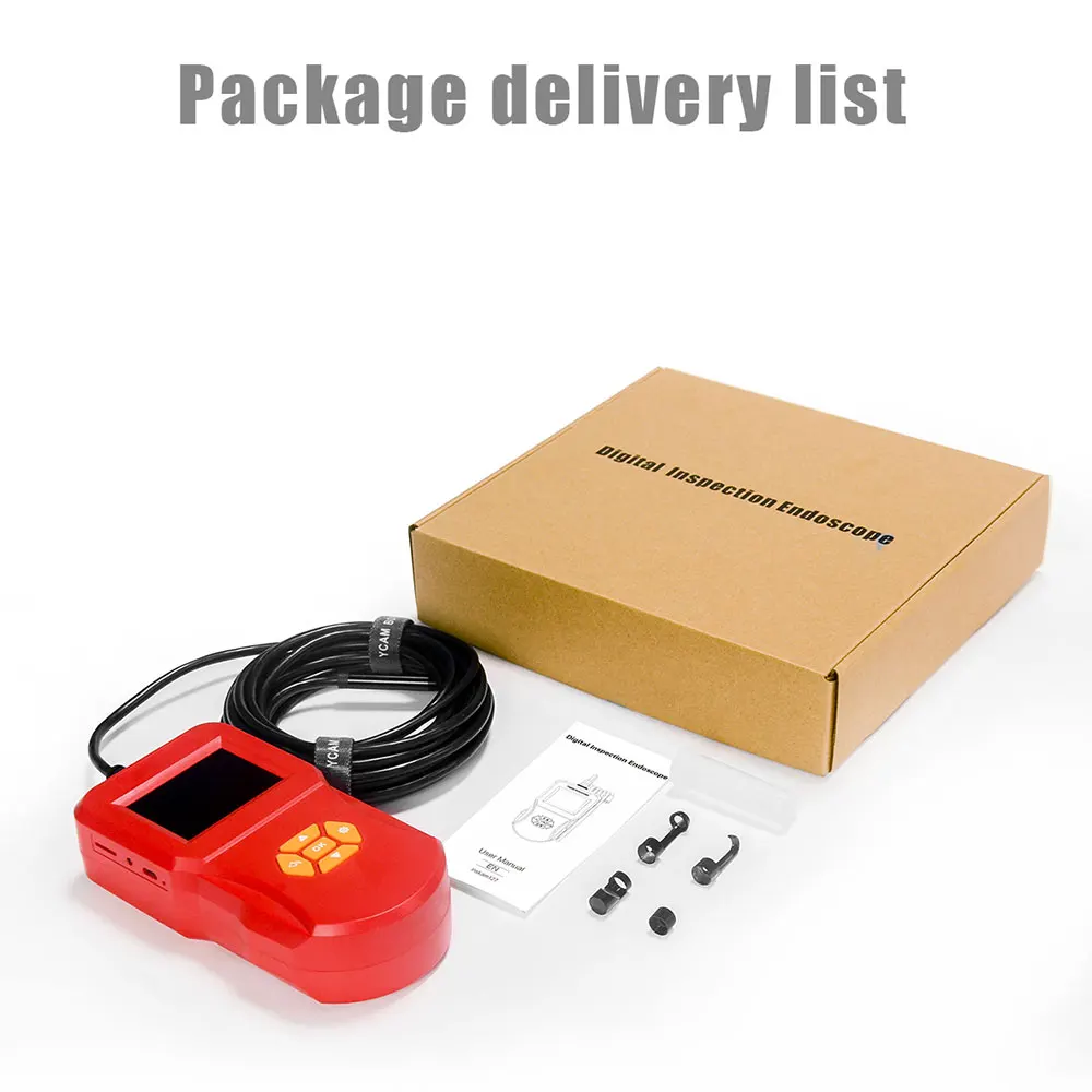 Водонепроницаемый светодиодный эндоскоп 2 4-дюймовый IPS дисплей высокой четкости