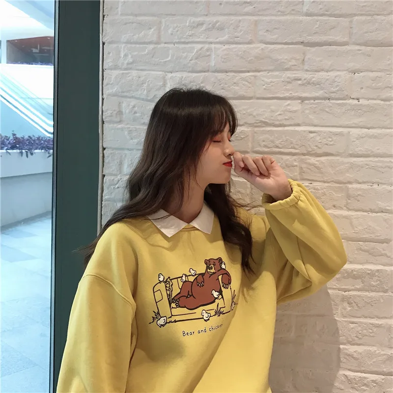 

Women's jacket cute tops vintage kpop dropshipping kawaii aesthetic Long sleeve harajuku korean style loose autumn coat clothing