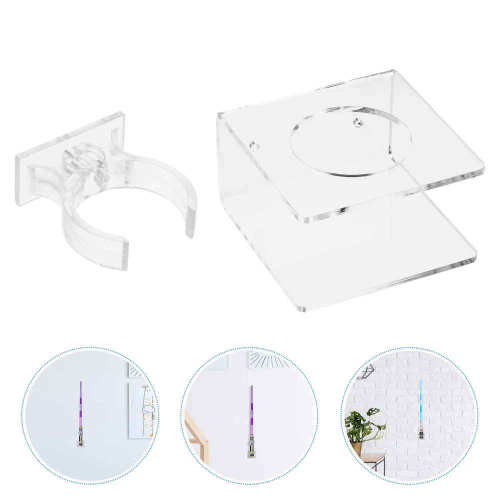 

1pc Lightsaber Wall Mount Display and Storage Rack Wall Bracket (Transparent)