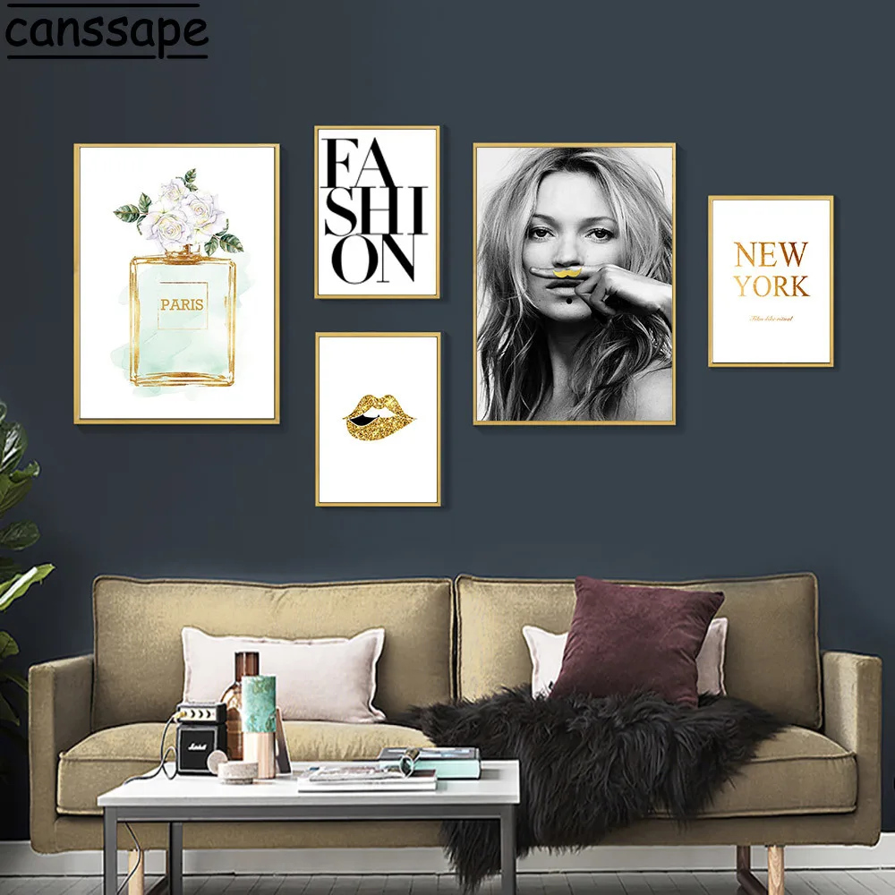 Красивый постер для духов модная Картина на холсте модный и принтов